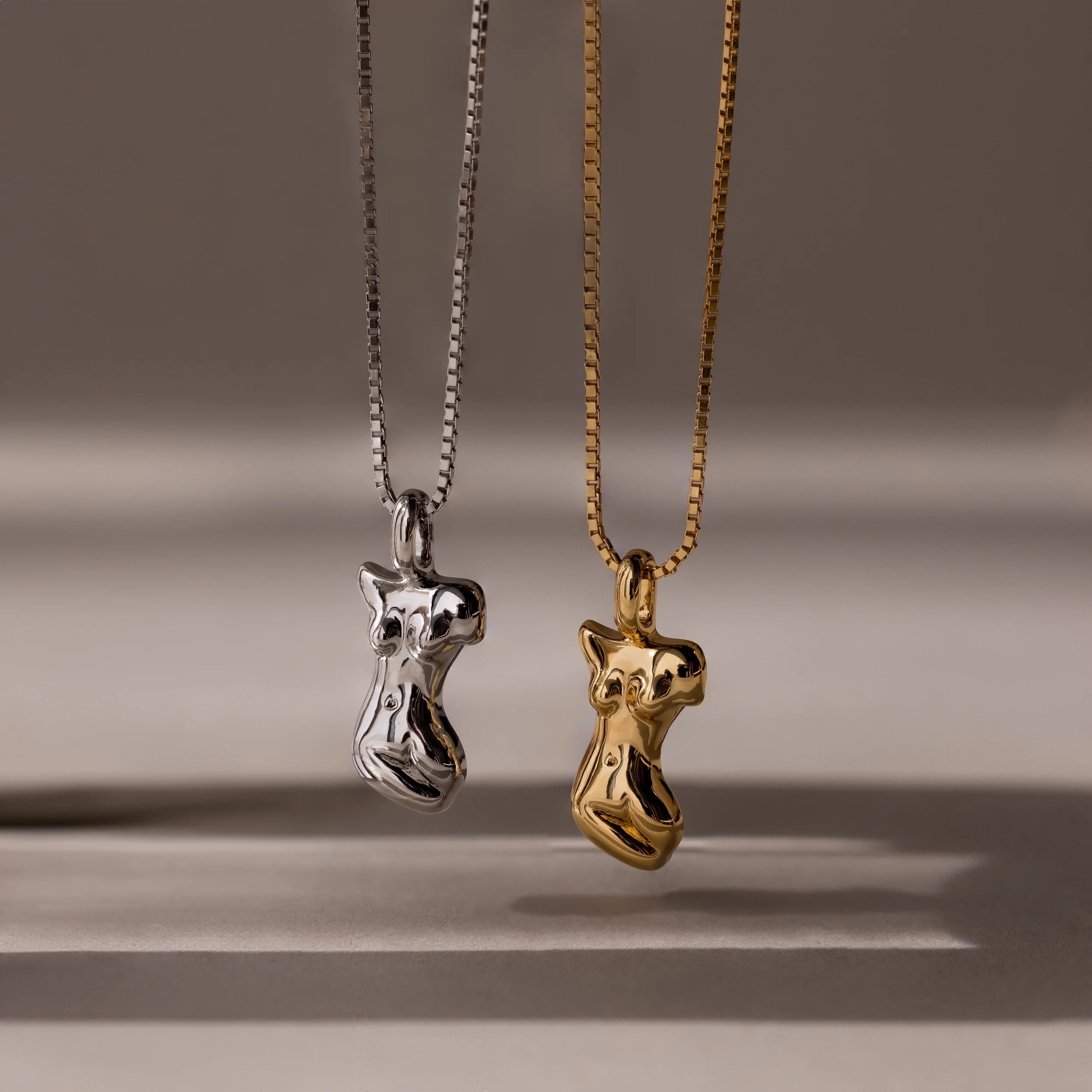 Kinn Body Necklace Silver 18K Gold Plated