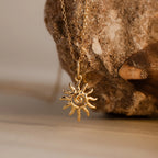 Celestial Sun Necklace Silver 18K Gold Plated