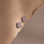 Diamond Studs Silver 18K Gold Plated