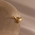 Diamond Crab Charm Silver 18K Gold Plated