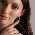Sculpted Hoops Silver 18K Gold Plated