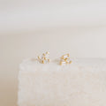 Glacier Diamond Studs Silver 18K Gold Plated