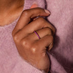 Endless Eternity Ruby Ring Silver 18K Gold Plated