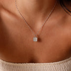 Serenity Mother of Pearl Necklace Silver 18K Gold Plated