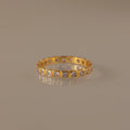Eternity Bezel Alexandrite Ring Silver 18K Gold Plated