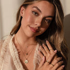 Diamond Sunrise Pendant Necklace Silver 18K Gold Plated