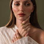 Jade Dewdrop Ring Silver 18K Gold Plated