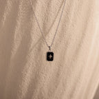 North Star Gemstone Necklace Silver 18K Gold Plated