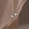 Heart Studs Silver 18K Gold Plated