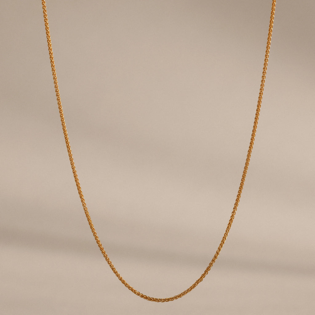 Woven Chain Necklace  Silver 18K Gold Plated