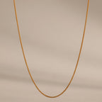 Woven Chain Necklace  Silver 18K Gold Plated