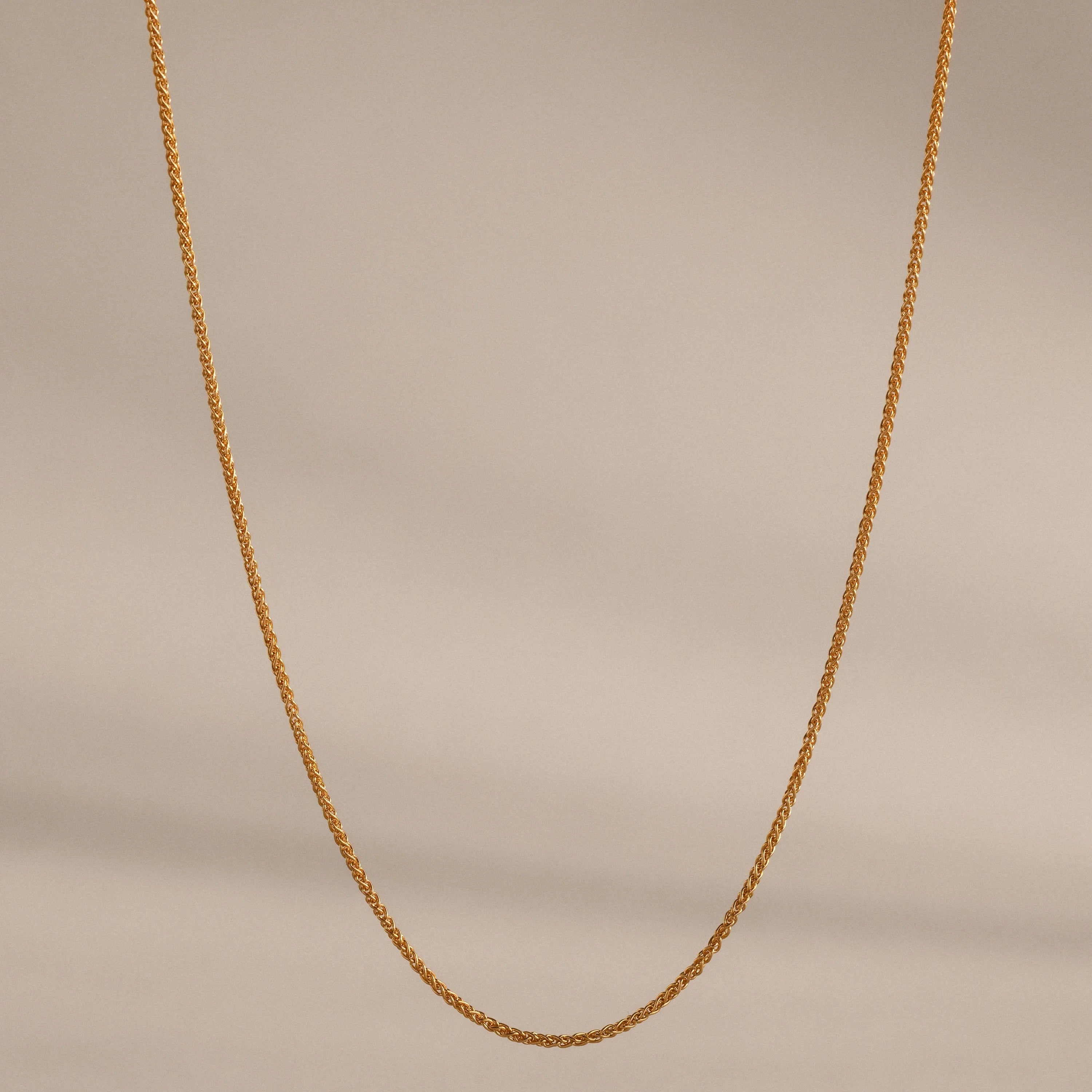 Woven Chain Necklace  Silver 18K Gold Plated