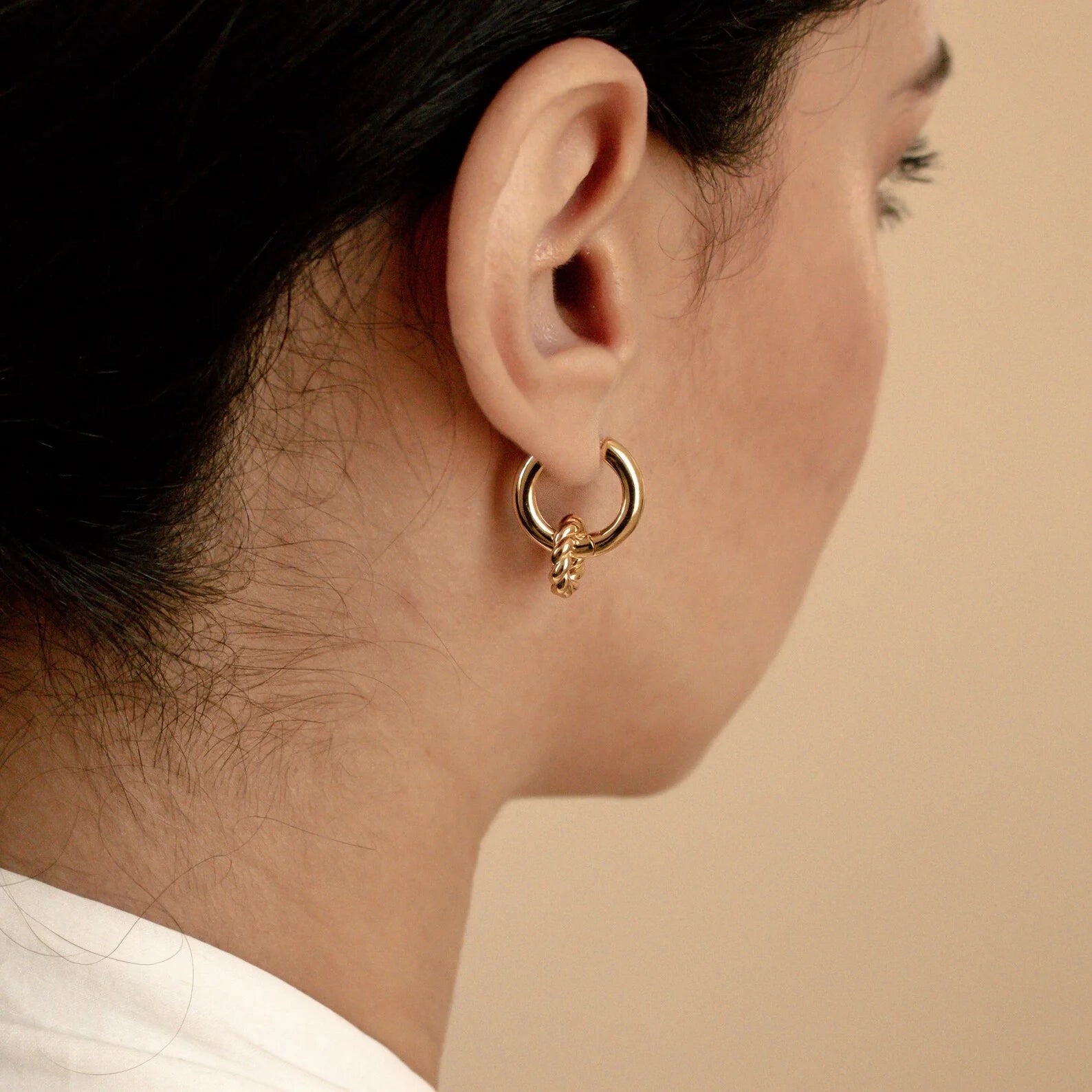 Claire Twisted Hoops Silver 18K Gold Plated