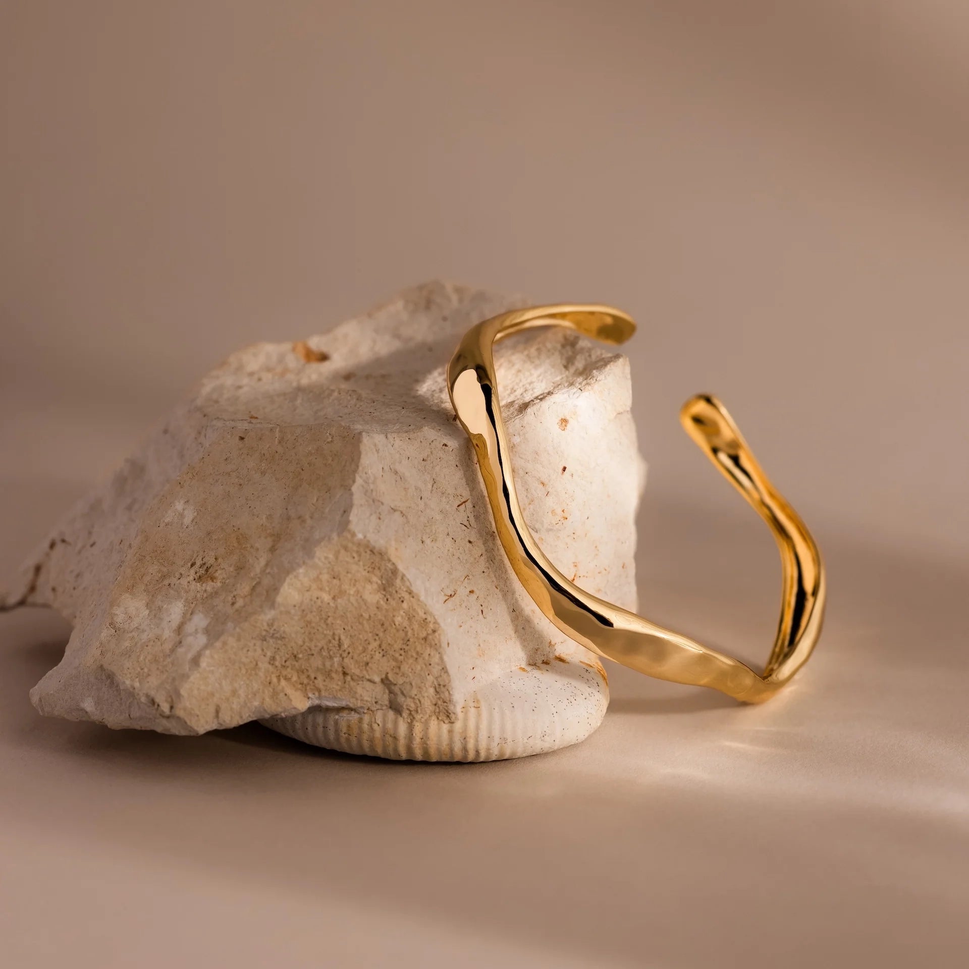 Circumference Cuff Bracelet Silver 18K Gold Plated