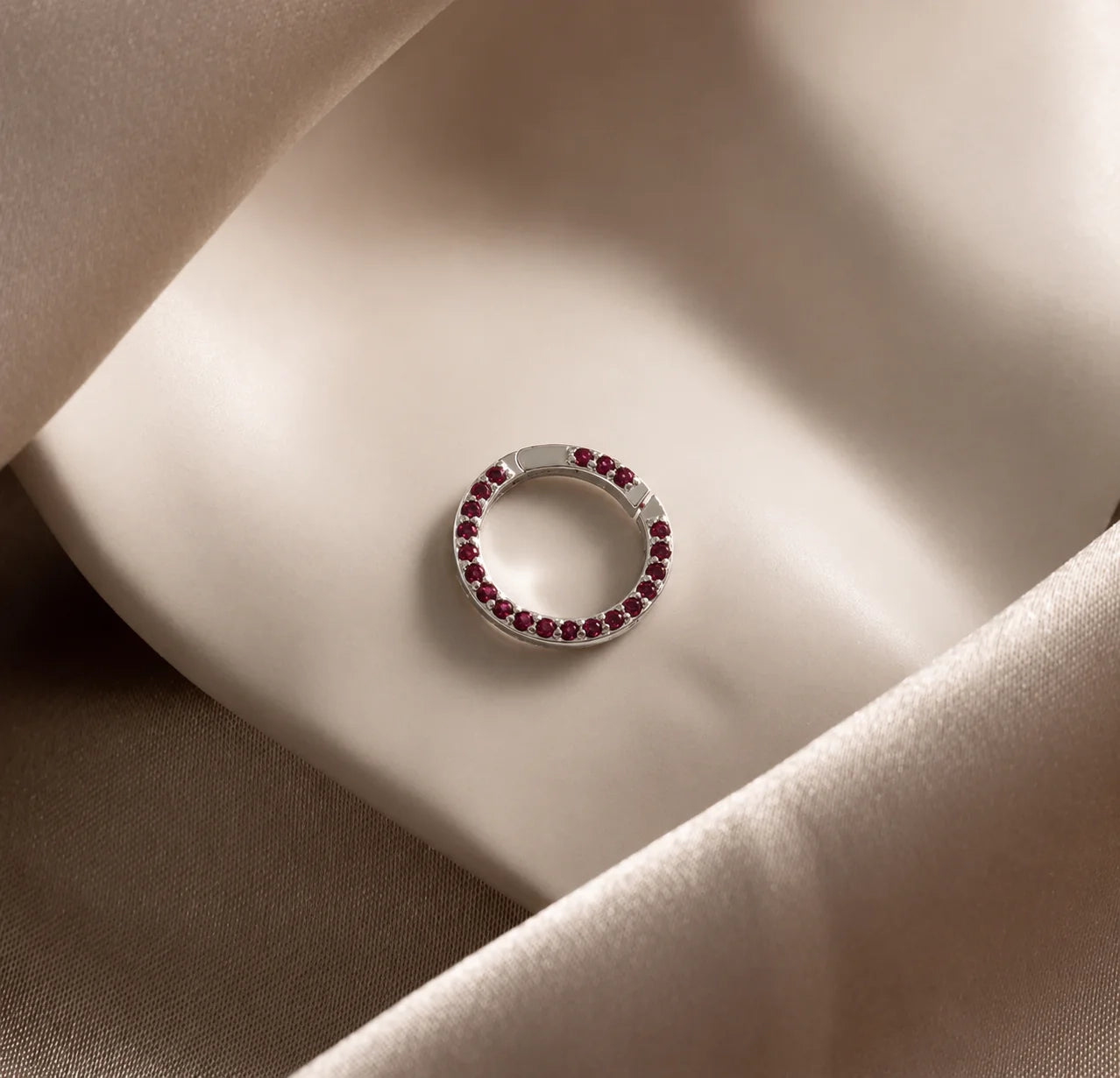 Dainty Pavé Garnet Charm