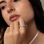 Pave Stacking Rings Silver 18K Gold Plated