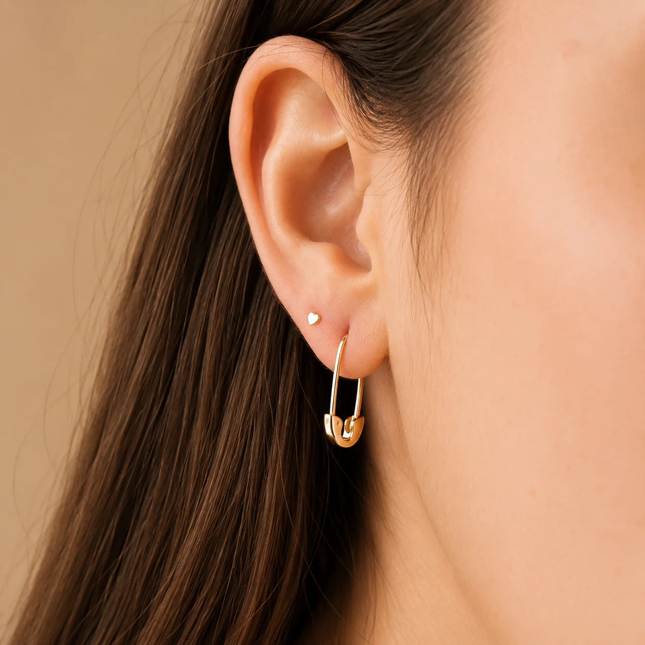 Ava Minimalist Safety Pin Earrings