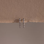Beaded Hoops Silver 18K Gold Plated