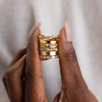 Dainty Baguette Diamond Ring Silver 18K Gold Plated