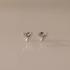 Shark Tooth Flatback Studs Silver 18K Gold Plated
