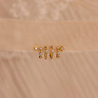Ericka Diamond Studs Silver 18K Gold Plated