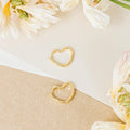 Dainty Heart Hoops Silver 18K Gold Plated