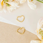 Heart Hoops Silver 18K Gold Plated