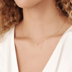 Baguette Diamond Emery Necklace Silver 18K Gold Plated