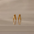 Amelia Duo Topaz Huggies Silver 18K Gold Plated