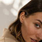 Raindrop Pearl Onyx Studs Silver 18K Gold Plated