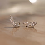 Diamond Starfall Flatback Climbers Silver 18K Gold Plated