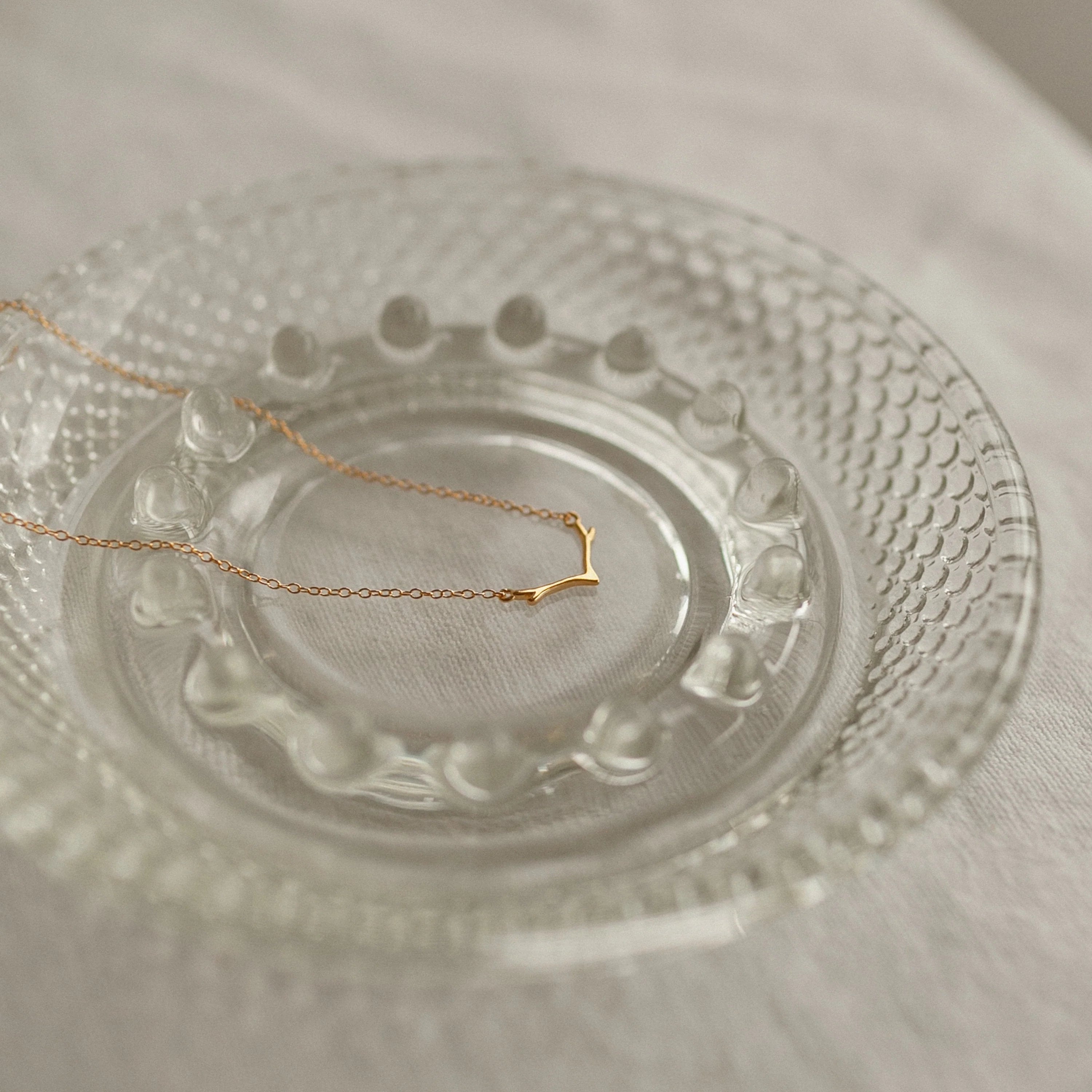 Embrace Festive Elegance with our Dainty Antler Necklace