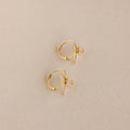 Classic Ribbon Bow Huggies Silver 18K Gold Plated