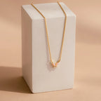pink Opal & Diamond Butterfly Charm Necklace Silver 18K Gold Plated