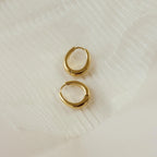 Paris Oval Hoops Silver 18K Gold Plated
