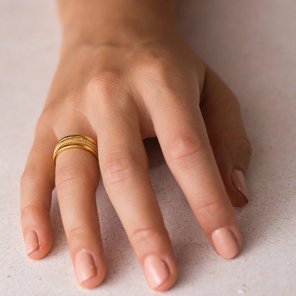 Elegant Sparkle: Amani Twist Ring