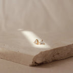 Triangle Diamond Studs Silver 18K Gold Plated
