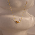 Marquise Topaz & Pearl Necklace Silver 18K Gold Plated