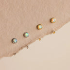 Opal Threader Huggies Silver 18K Gold Plated
