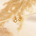 Reagan Duo Huggies Silver 18K Gold Plated