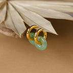 Clara Jade Duo Hoops Silver 18K Gold Plated