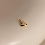 Puff Heart Charm Silver 18K Gold Plated