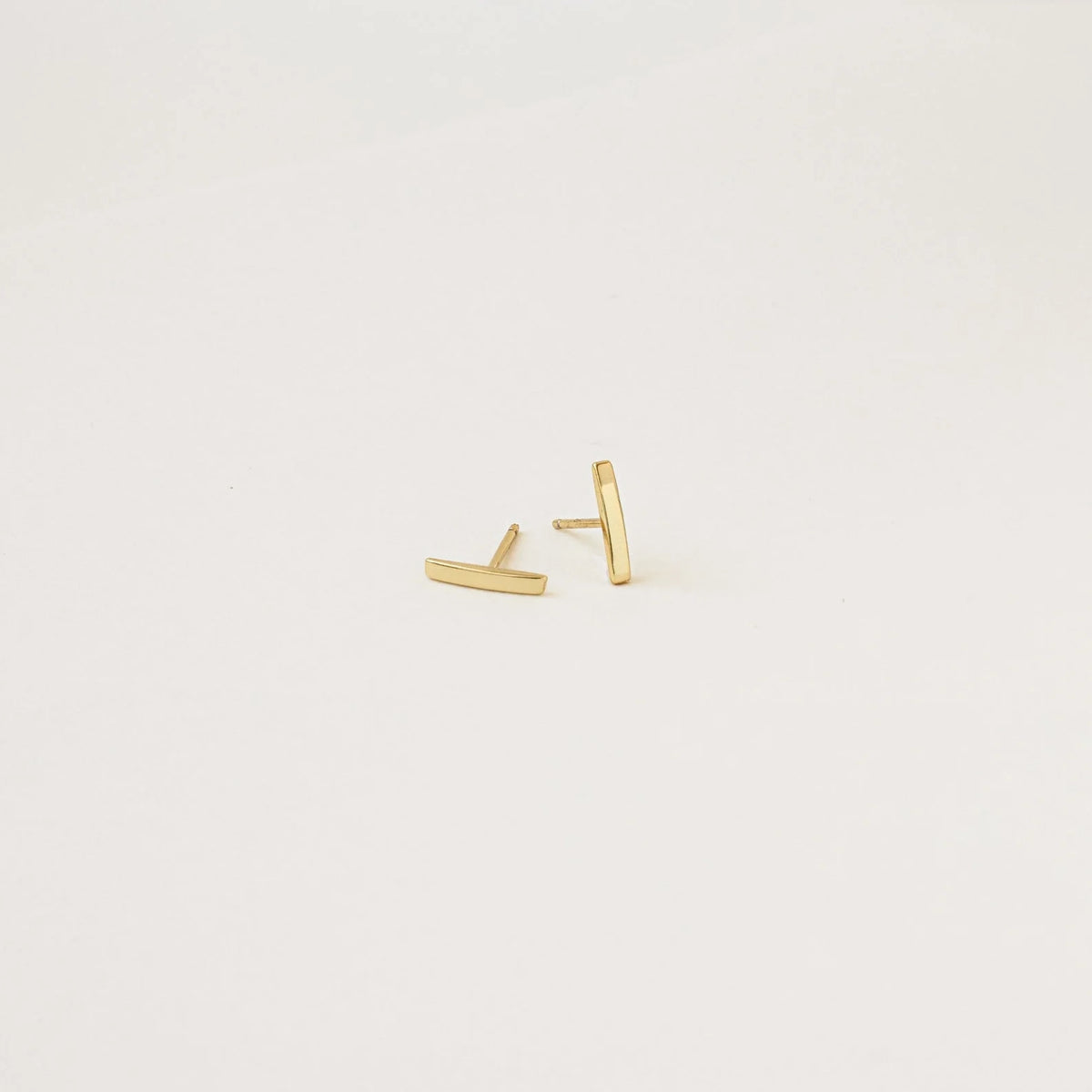 Dainty Bar Studs Silver 18K Gold Plated