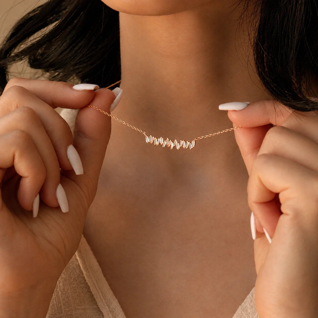 Bethany Baguette Bar Necklace