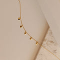 Onyx Necklace Set Silver 18K Gold Plated