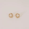 Diamond Reina Cluster Studs Silver 18K Gold Plated
