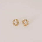 Diamond Reina Cluster Studs Silver 18K Gold Plated