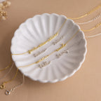 Tiny Multiple Name Bracelet Silver 18K Gold Plated