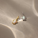 Opal Sea Turtle Charm Silver 18K Gold Plated