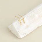 Lys Baguette Hoops Silver 18K Gold Plated